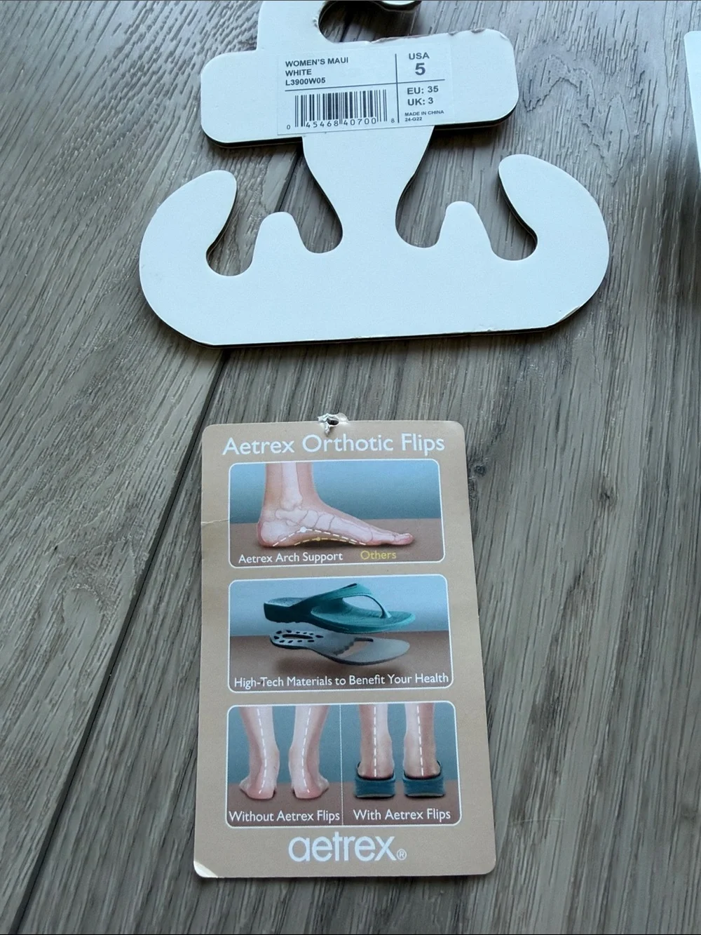Aetrex Maui Orthotic Flips Sandals Women’s 5 NWT White Water Arch Support Beach
